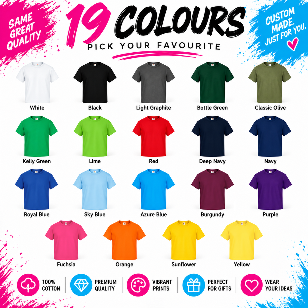 Kids Personalised Text T-Shirt