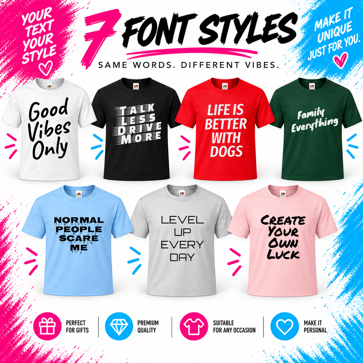 Men’s Personalised Text T-Shirt