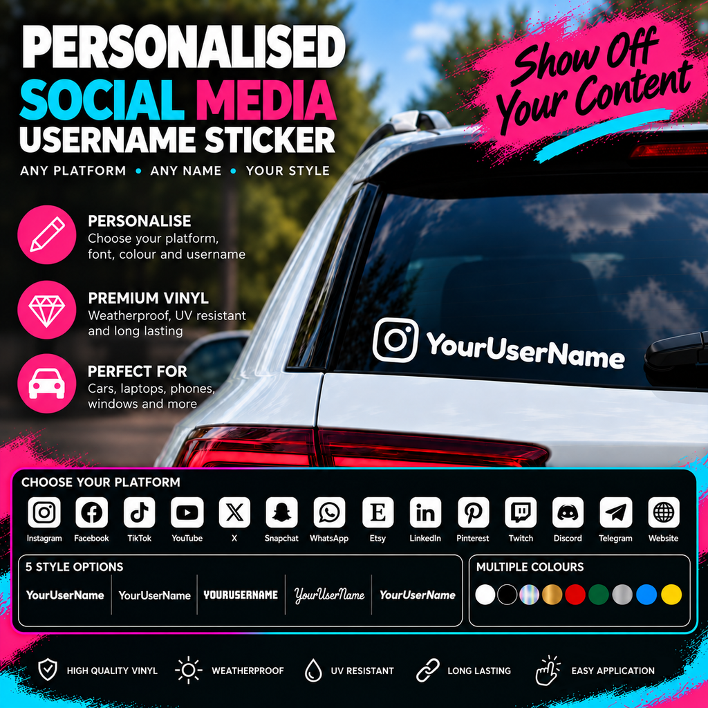 Personalised Social Media Sticker