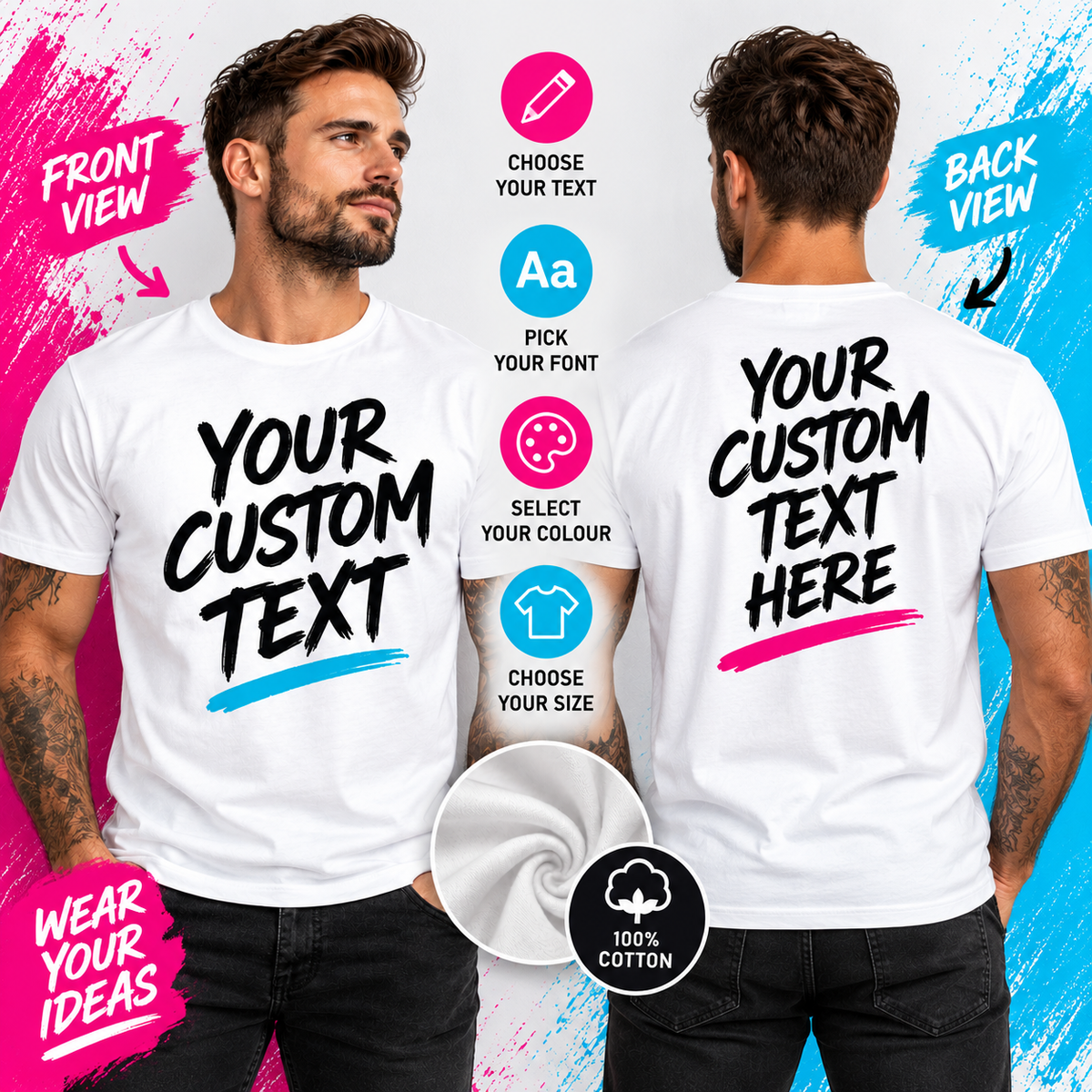 Men’s Personalised Text T-Shirt