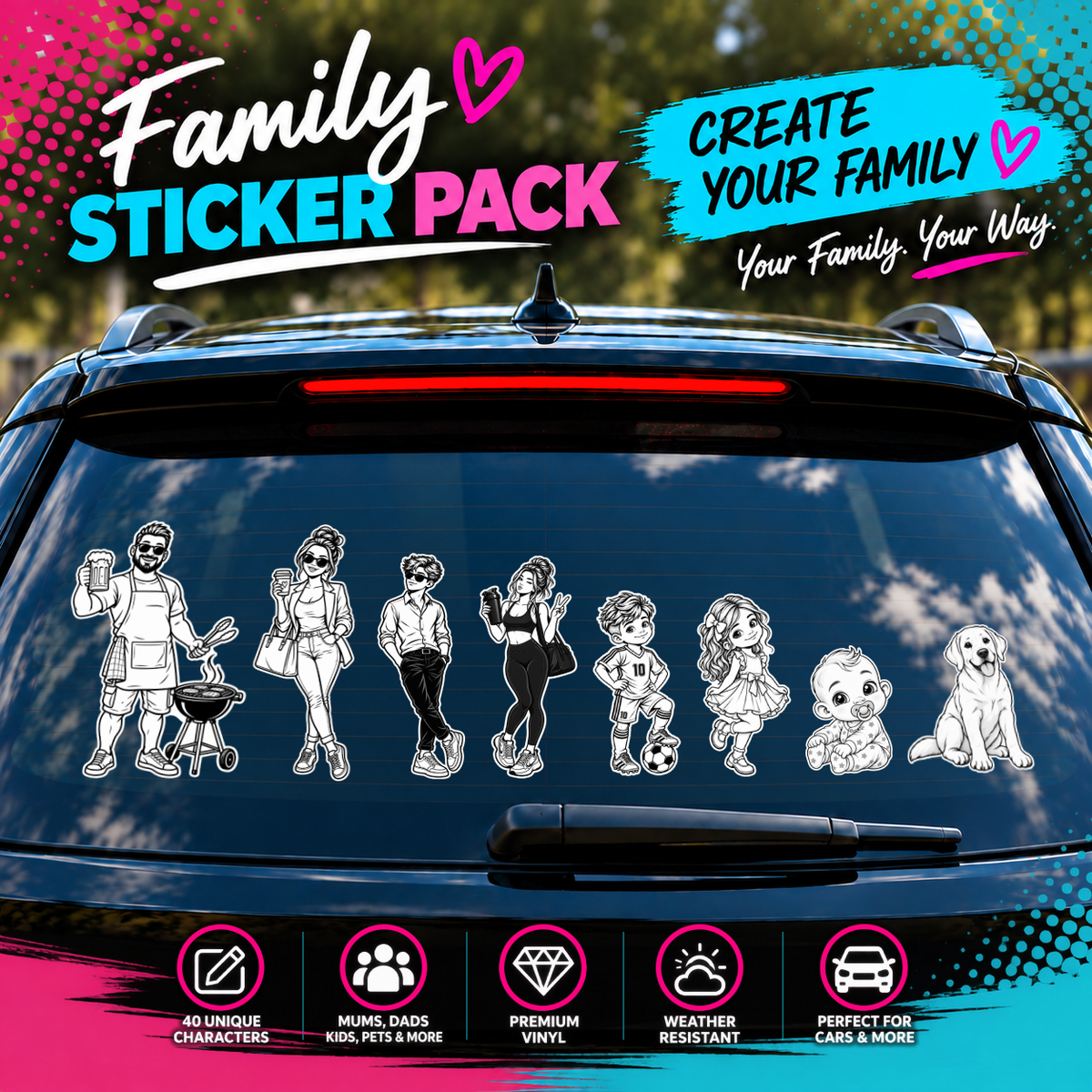Personalised Family Sticker Pack