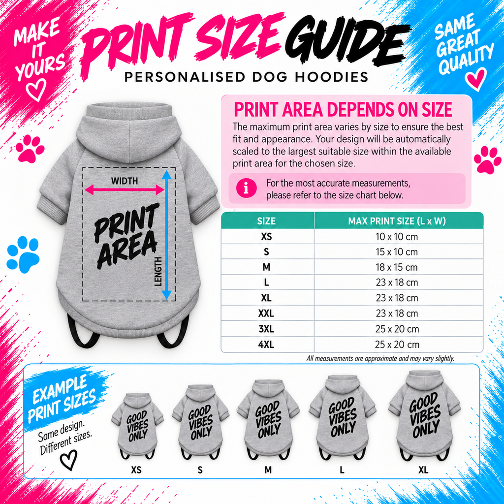 Dogs Personalised Text Hoodie