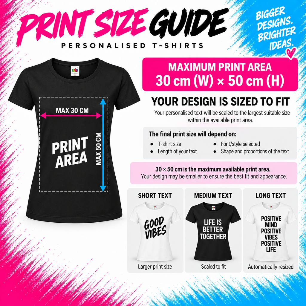 Ladies’ Personalised Text T-Shirt