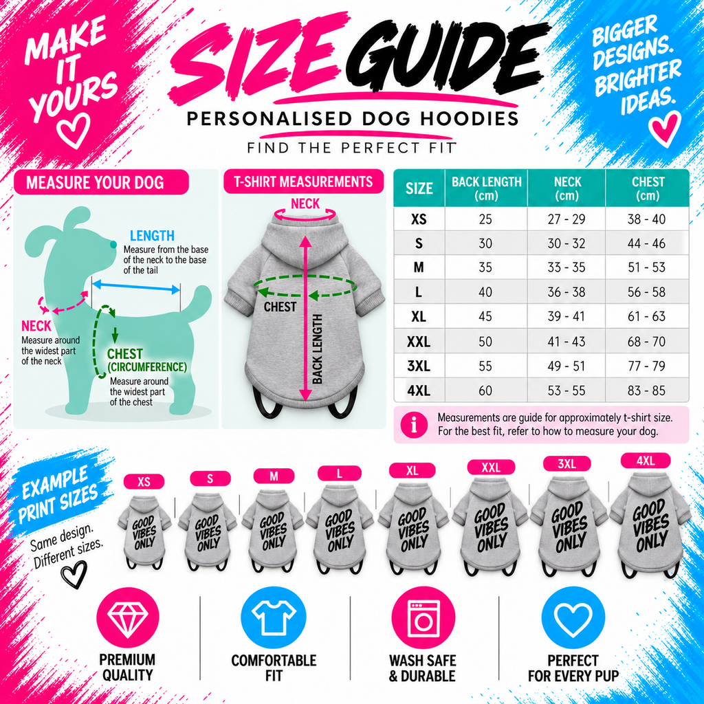 Dogs Personalised Text Hoodie