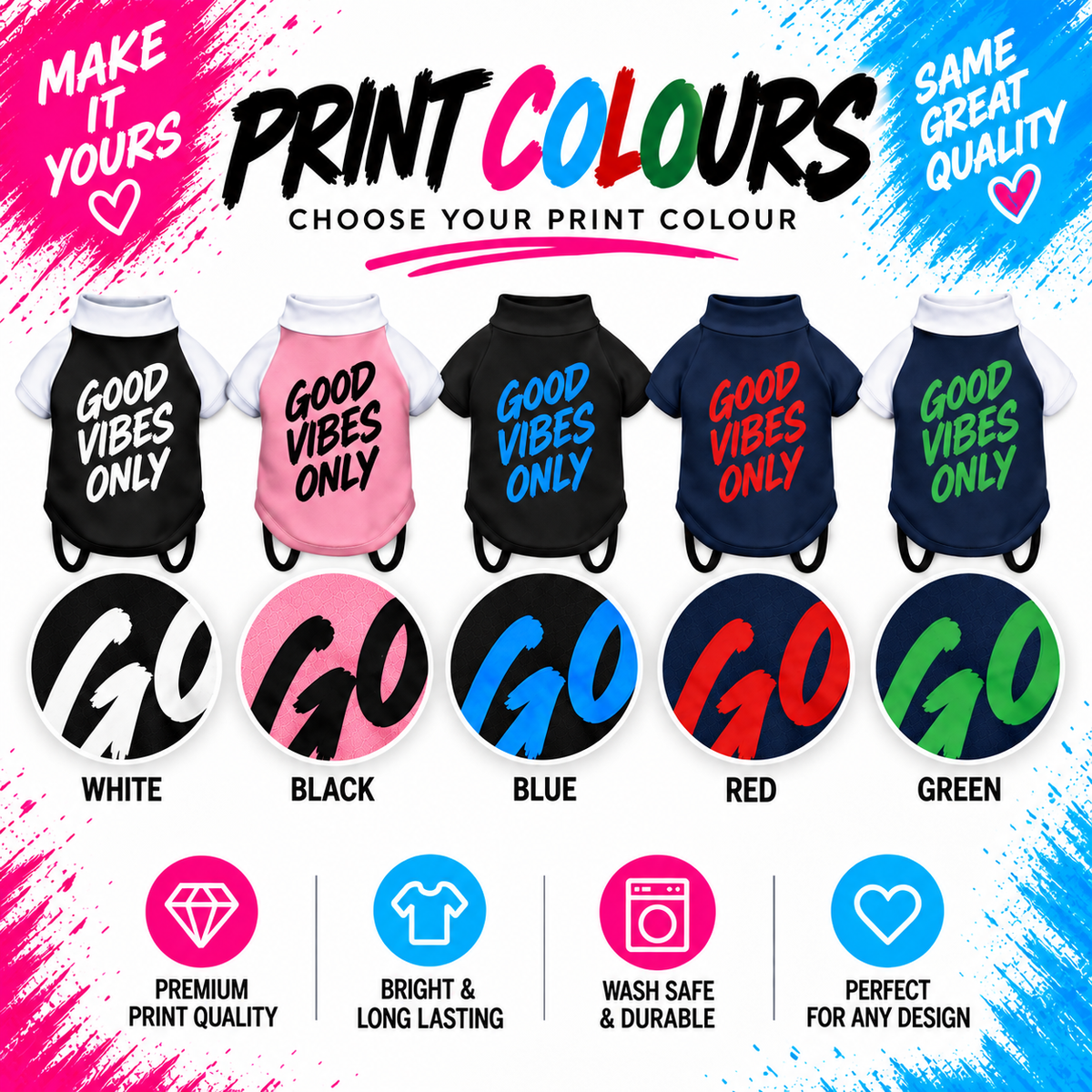 Dogs Personalised Text T-Shirt